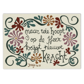 Ansichtkaart "Maar wie hoopt op de Heer"