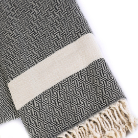 Hamamdoek  diamant black - Made at Hand
