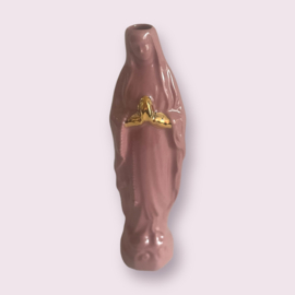 Maria vaasje gouden handjes  oud roze