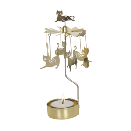 TEALIGHT spinner cat family