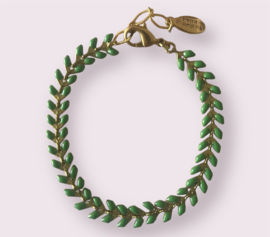 Armband lichtgroen emaille - Petra Reijrink