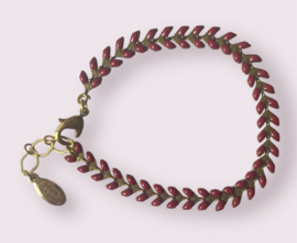 Armband rood emaille - Petra Reijrink