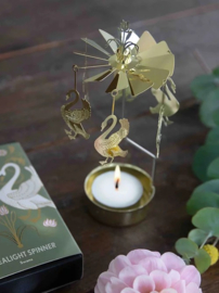 TEALIGHT spinner zwanen