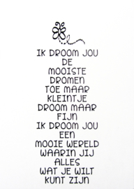 Poster 'Ik Droom Jou'- WOORDkunsten