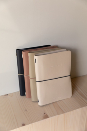 Notebook vegan leather sand- Monk & Anna