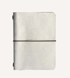 Notebook vegan leather zilver- Monk & Anna