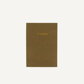 Notebook washed linen olive - Monk & Anna