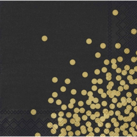 Servetten gold dots small - Räder