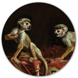 Muursticker 'Two little monkeys' - Groovy Magnets