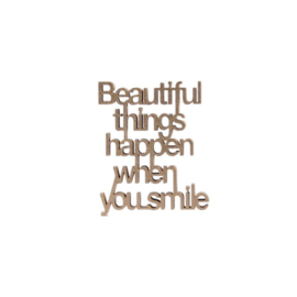 'Beautiful things happen when you smile - NO-Gallery