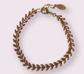 Armband zalm emaille - Petra Reijrink