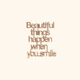 'Beautiful things happen when you smile - NO-Gallery