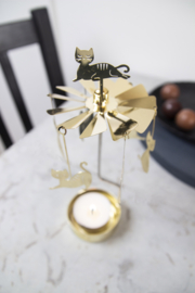 TEALIGHT spinner cat family