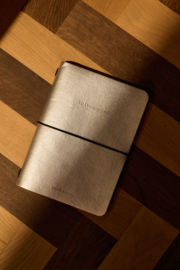 Notebook vegan leather zilver- Monk & Anna