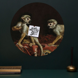 Muursticker 'Two little monkeys' - Groovy Magnets