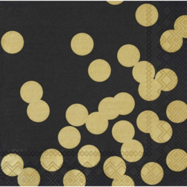 Servetten gold dots large - Räder