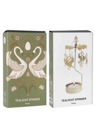 TEALIGHT spinner zwanen
