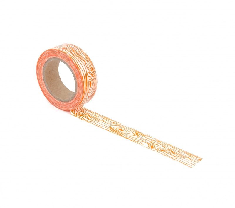 Masking tape Wood Grain in orange - WoWgoods