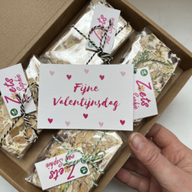 Valentijns Vegan doosje handgemaakte Nougat (4 stuks)