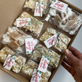 Vegan doos Nougat/Caramel (8 stuks). Gratis verzending