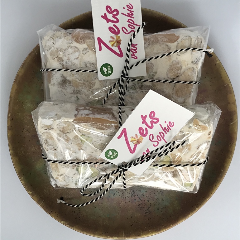 Vegan Nougat met salted caramel - Zoets van Sophie