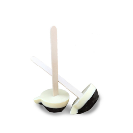 Hot chocolate stick - WIT/PUUR