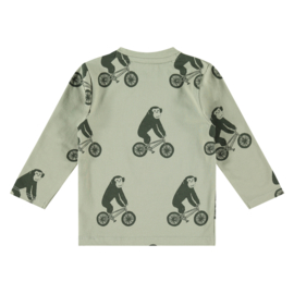 T-shirt lange mouw monkey bike