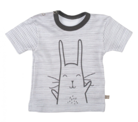 T-shirt korte mouw allover streep bunny