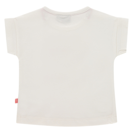 T-shirt korte mouw creme