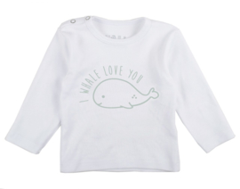 T-shirt LS whale white