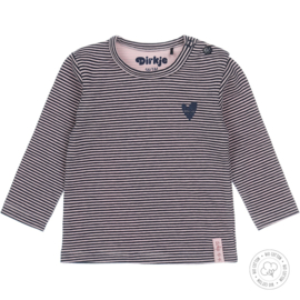 T-shirt lange mouw navy & light