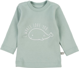 T-shirt LS whale old green