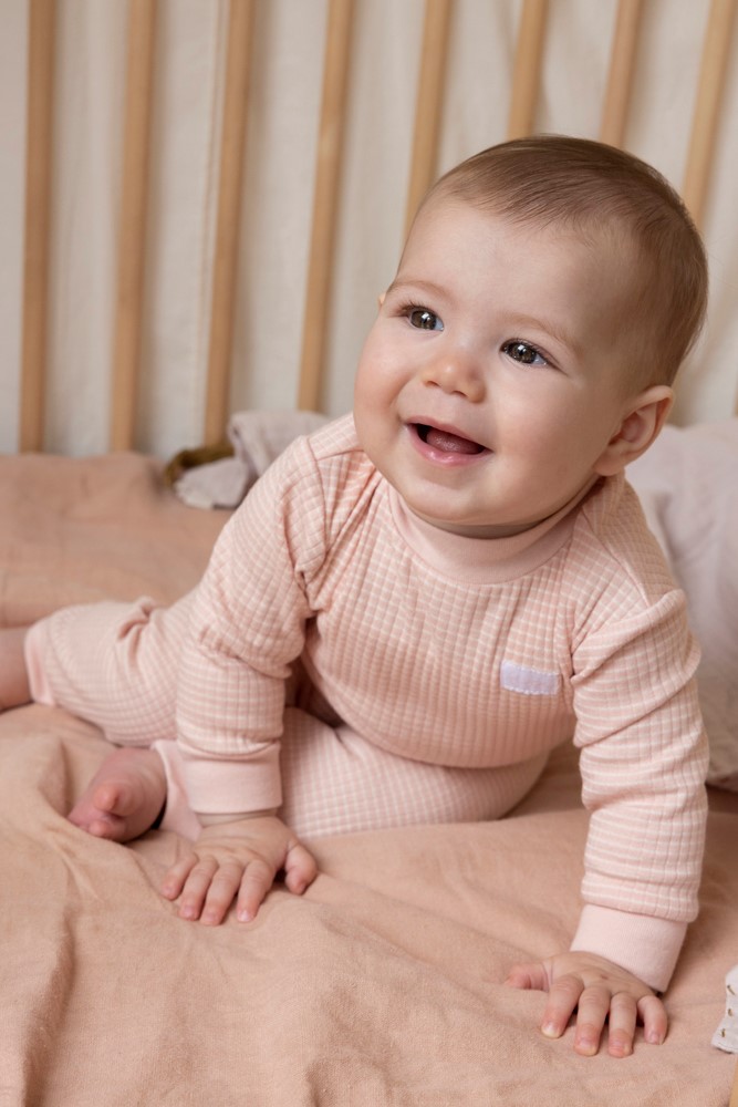 Wafelpyjama Oud Roze 1