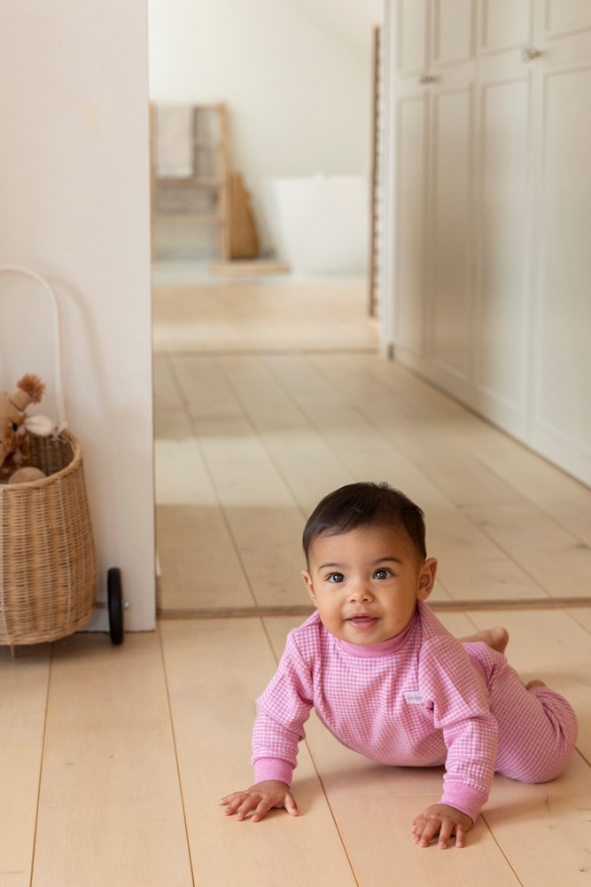 Wafelpyjama Roze Melange 1