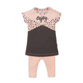 Jurkje met legging smokey pink & grey