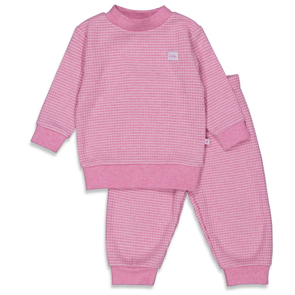 Wafelpyjama Roze Melange 2
