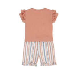 Setje t-shirt en short streep
