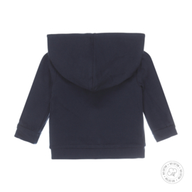 Hoodie met rits reversible navy