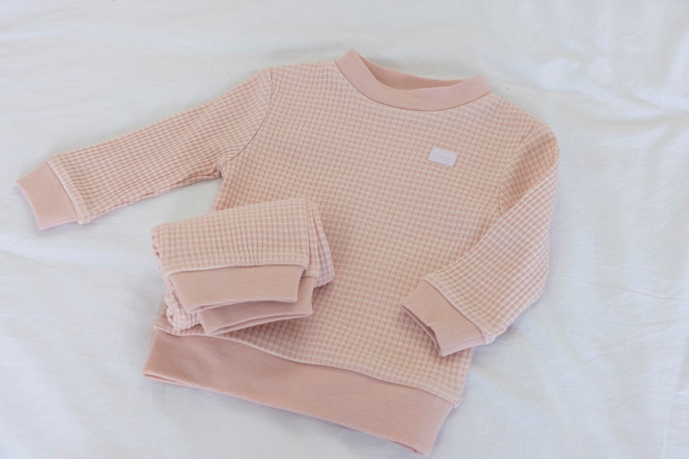Wafelpyjama Oud Roze 2