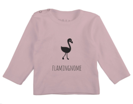 T-shirt lange mouw flamingnome old pink