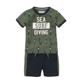 Short met T-shirt faded sea surf diving