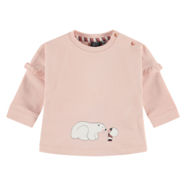 Sweatshirt bear & little girl pink