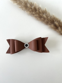 Grote strik dubbel bruin