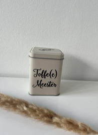 Blikje toffe meester