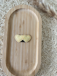 Glitter hartje geel