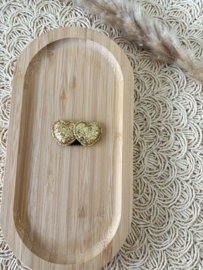Glitter hartje goud