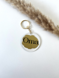 Sleutelhanger oma goud