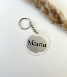Sleutelhanger mama zilver