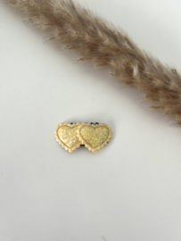 Anti slip glitter hartje geel