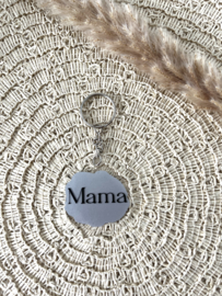 Sleutelhanger mama zilver